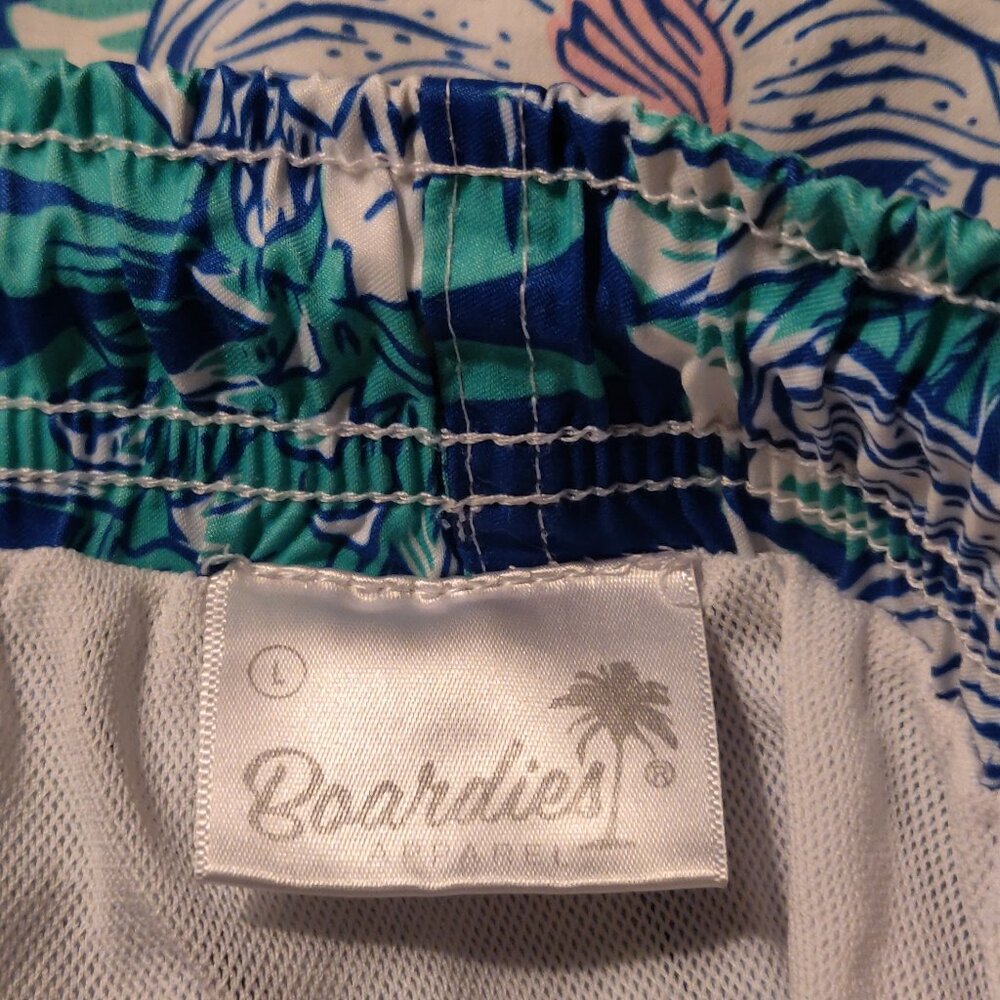 Boardies Navy Blue Floral With Pineapples Swim Trunks With Liner SIZE LA… - Picture 3 of 4